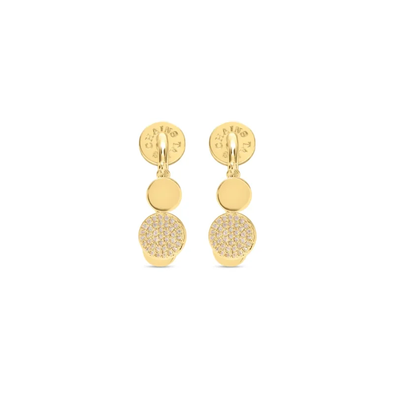 Disc Drop Hoop Earrings - Talis Chains - Silverado Jewellery