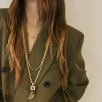 Red watermelon skin shark tooth necklace - Talis Chains - Silverado Jewellery Red watermelon skin shark tooth necklace - Talis Chains - Silverado Jewellery