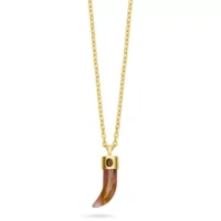 Red watermelon skin shark tooth necklace - Talis Chains - Silverado Jewellery Red watermelon skin shark tooth necklace - Talis Chains - Silverado Jewellery