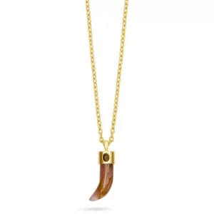 Red watermelon skin shark tooth necklace - Talis Chains - Silverado Jewellery