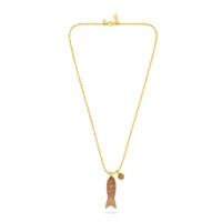 Smoky quartz happy fish necklace - Talis Chains - Silverado Jewellery