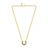 Tigers eye horseshoe pendant necklace - Talis Chains - Silverado Jewellery