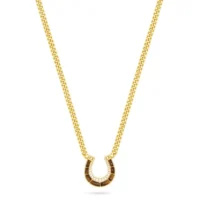 Tigers eye horseshoe pendant necklace - Talis Chains - Silverado Jewellery