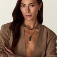 Tigers eye Jaipur beaded necklace - Talis Chains - Silverado Jewellery