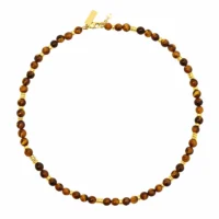 Tigers eye Jaipur beaded necklace - Talis Chains - Silverado Jewellery