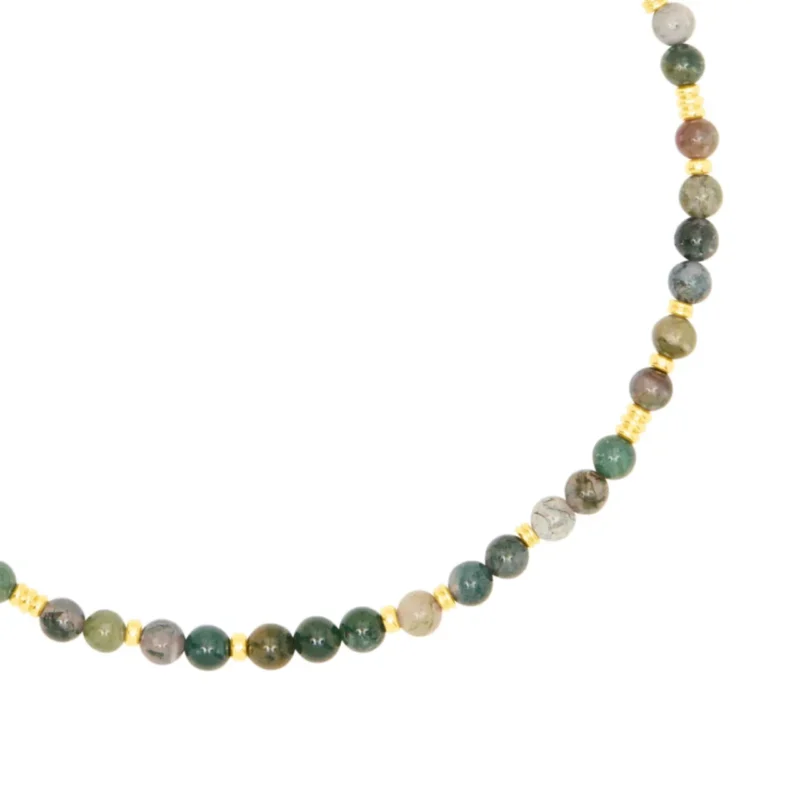 indian agate jaipur beaded necklace - Talis Chains - Silverado Jewellery
