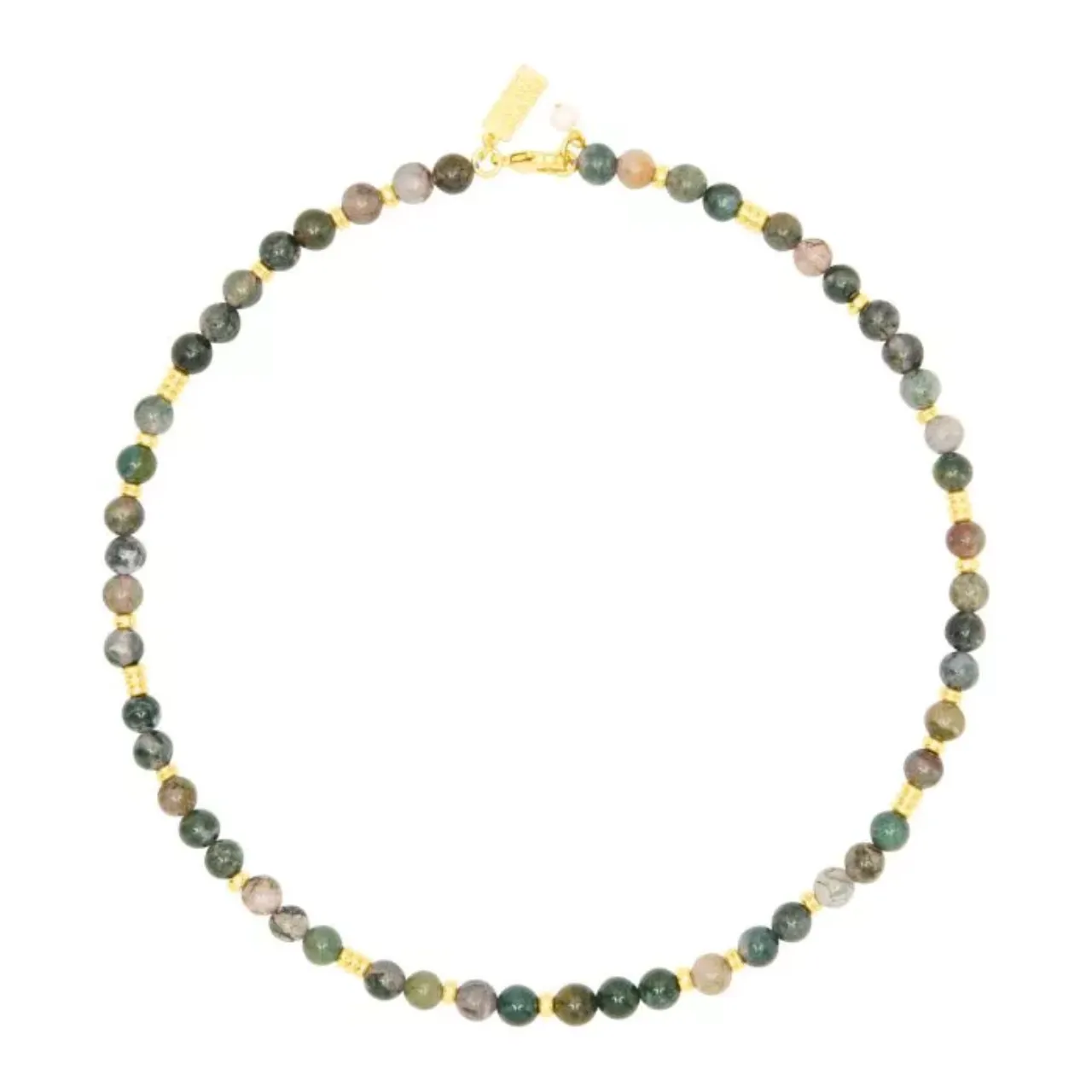 indian agate jaipur beaded necklace - Talis Chains - Silverado Jewellery