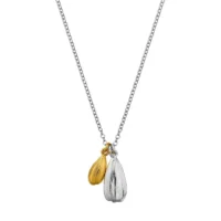 Double Sunflower Seed Charm Necklace