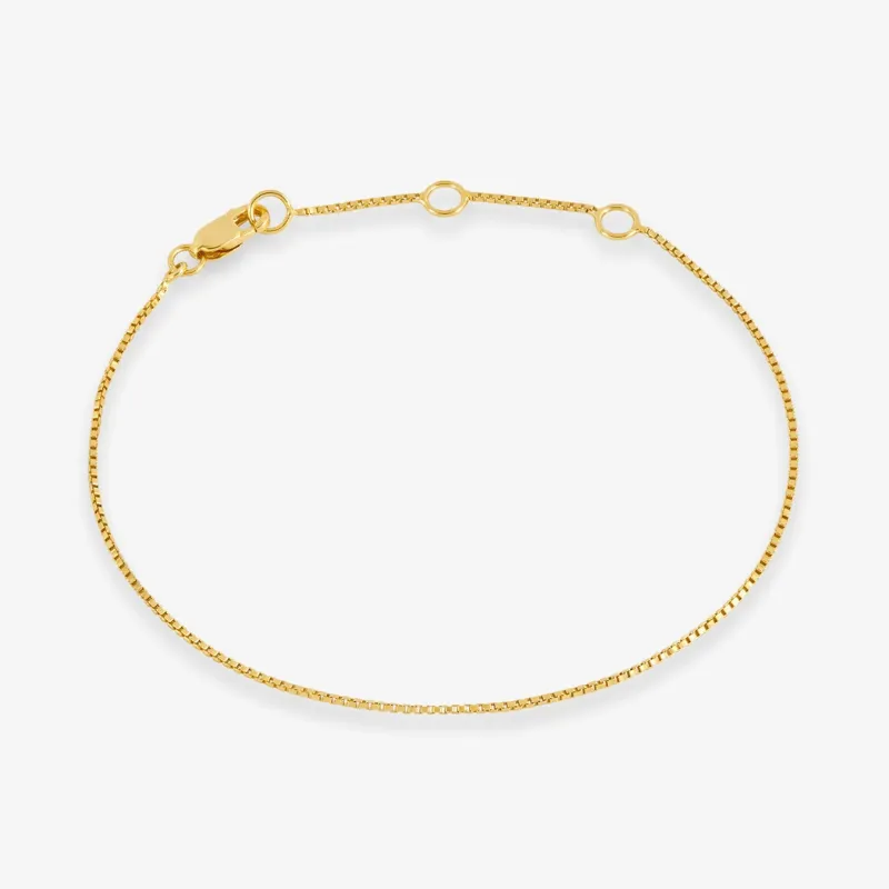 Fine Box Chain Bracelet