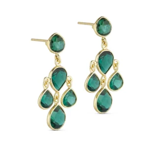 jade green tourmaline chandelier drop earrings - Pure by nat - Silverado Jewellery jade green tourmaline chandelier drop earrings - Pure by nat - Silverado Jewellery