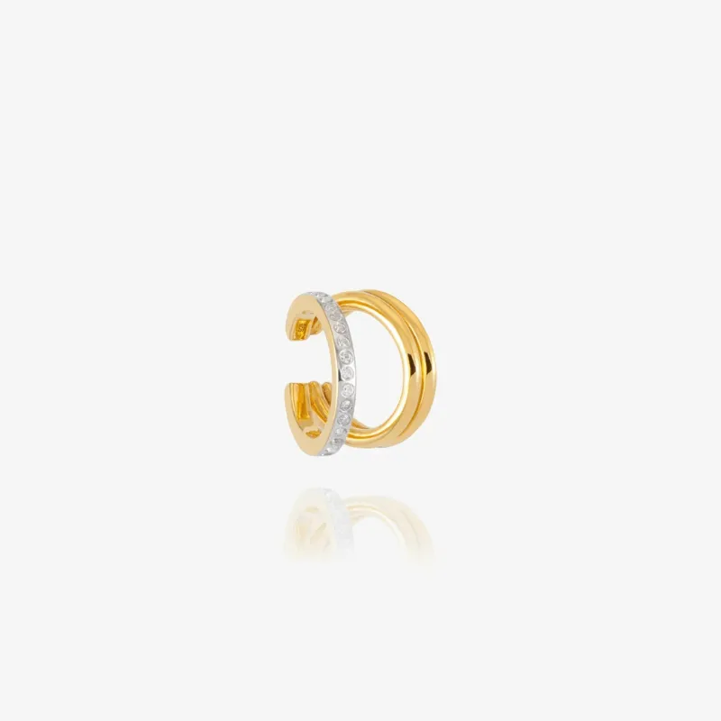 Into The Groove White Sapphire Ear Cuff