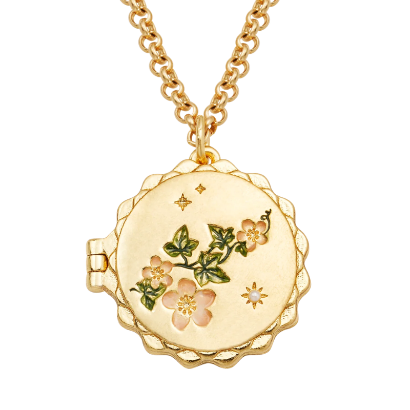 Ivy Blossom Locket Necklace