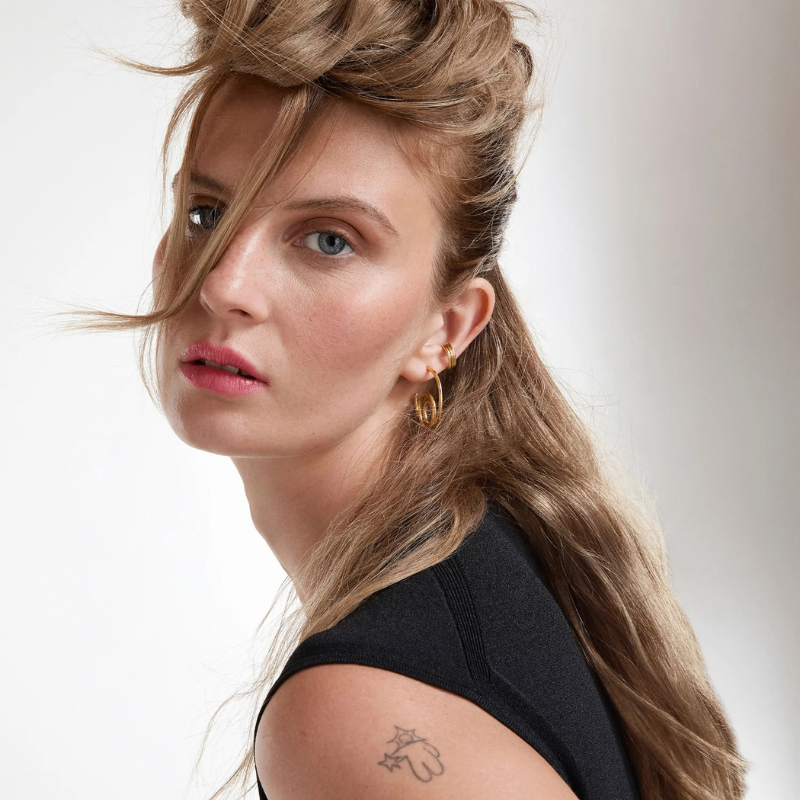 Medium Swirl Hoop Earrings