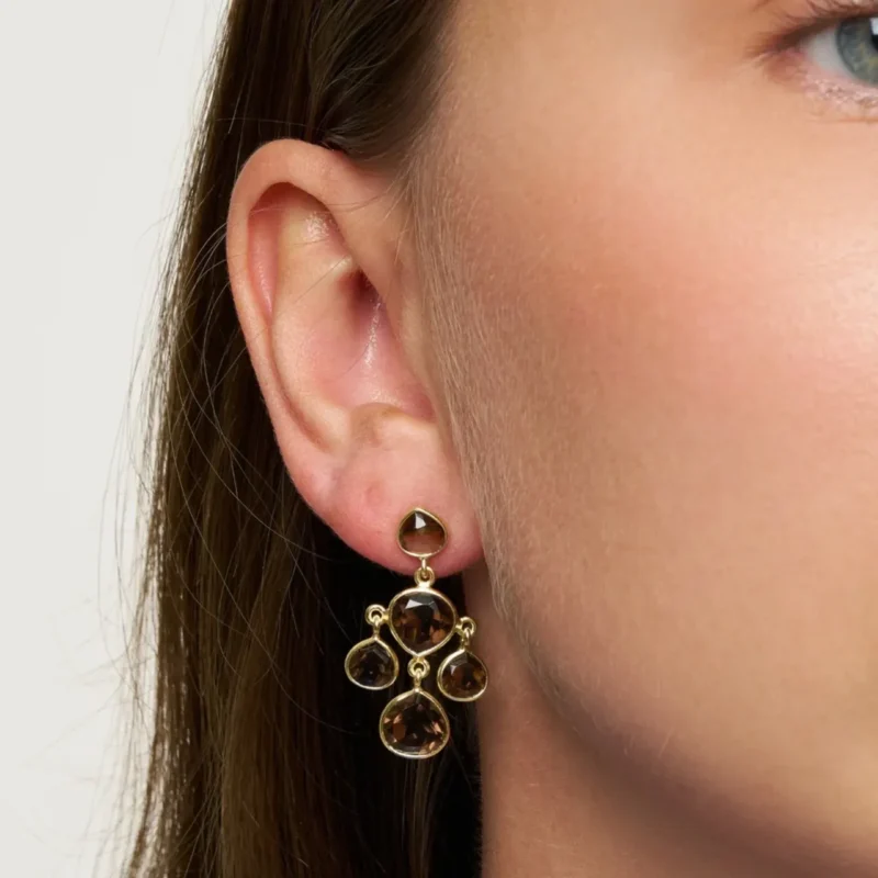 Jade moonstone chandelier drop earrings - Pure by nat - Silverado Jewellery