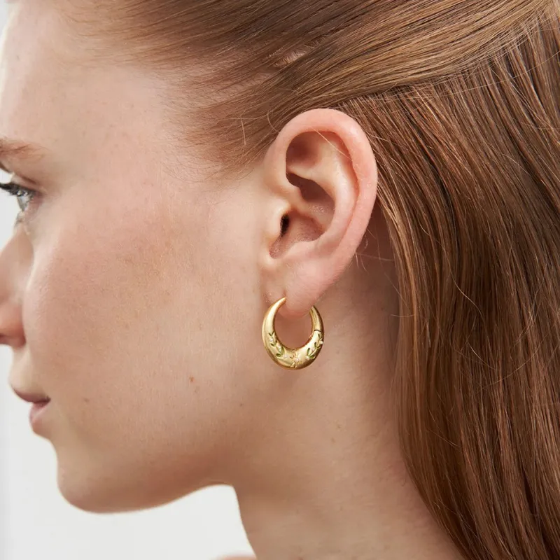 Niva Mistletoe Hoop Earrings
