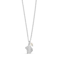 Leaf and pearl necklace - Pure by Nat - Silverado Jewellery