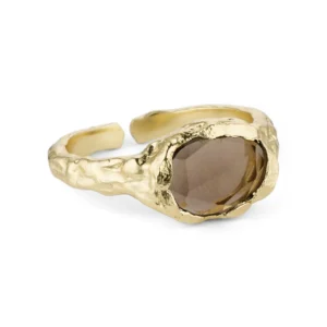 Jade Smoky quartz ring - Pure by nat - Silverado Jewellery