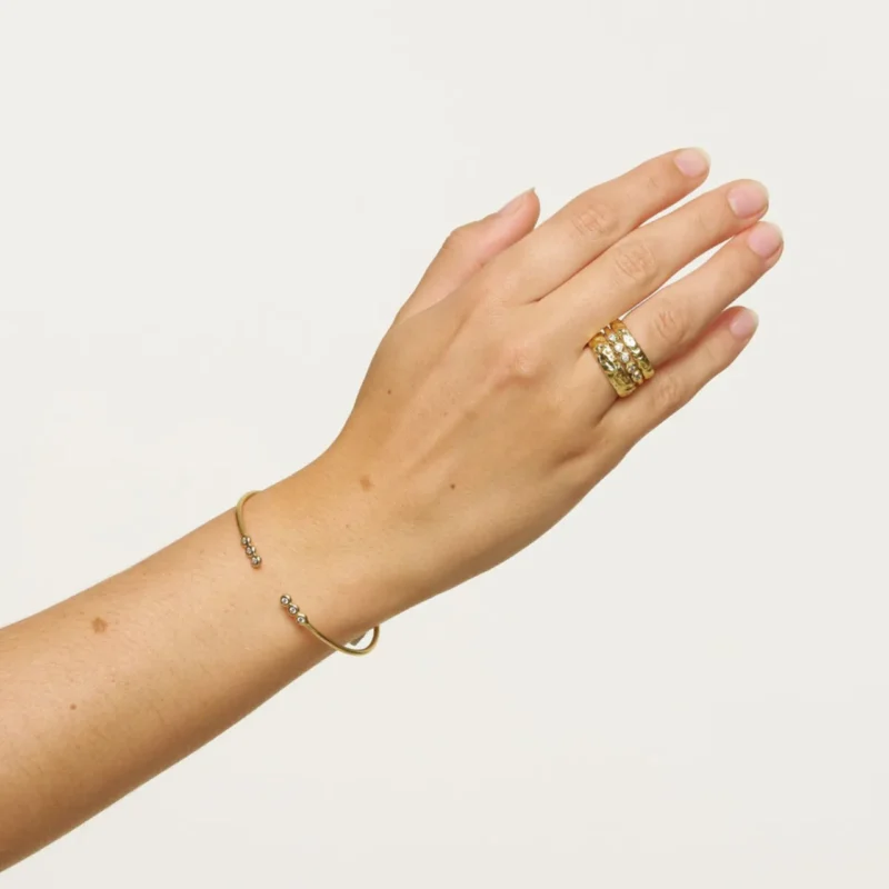 Aurelia ring set - gold plated - Pure by Nat - Silverado Jewellery