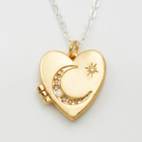 Selene Moon Locket Necklace