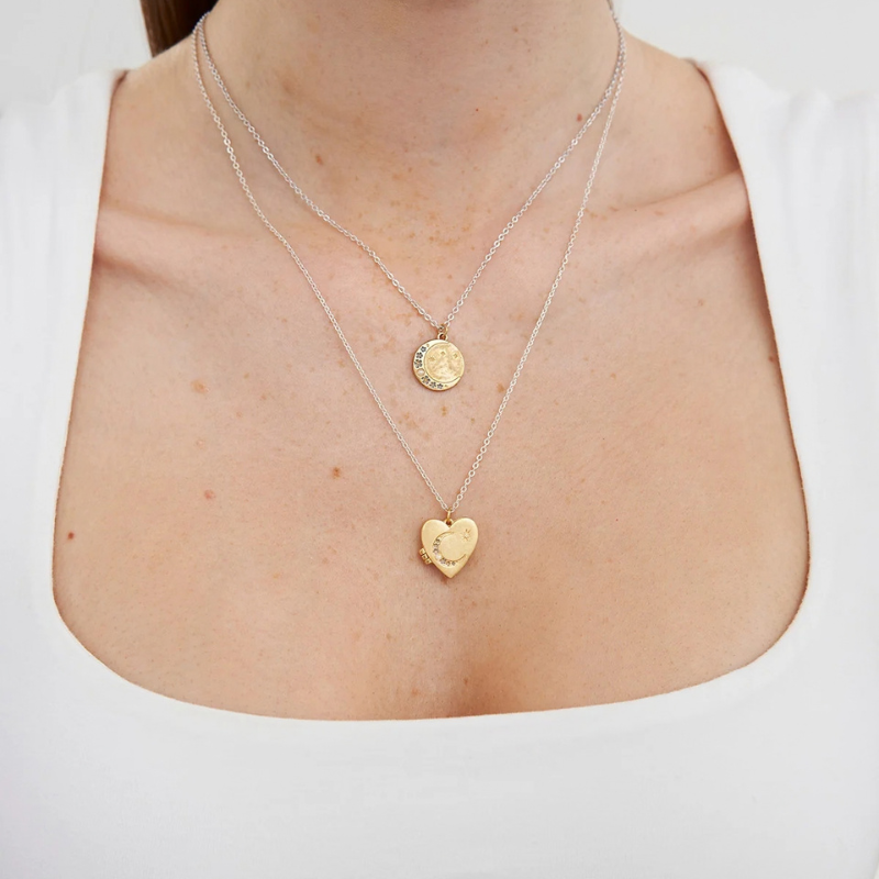 Selene Moon Locket Necklace