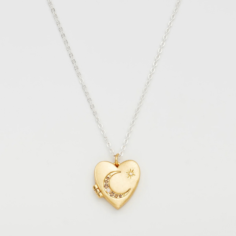 Selene Moon Locket Necklace