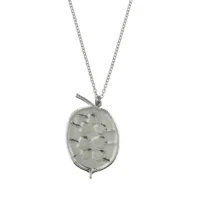 Silver Honesty Pod Necklace With Heart Shaped Seeds