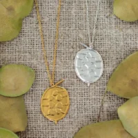 Honesty Pod Necklace With Heart Shaped Seeds