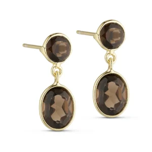 jade smokey quartz drop earrings - Pure by Nat - Silverado Jewellery jade smokey quartz drop earrings - Pure by Nat - Silverado Jewellery