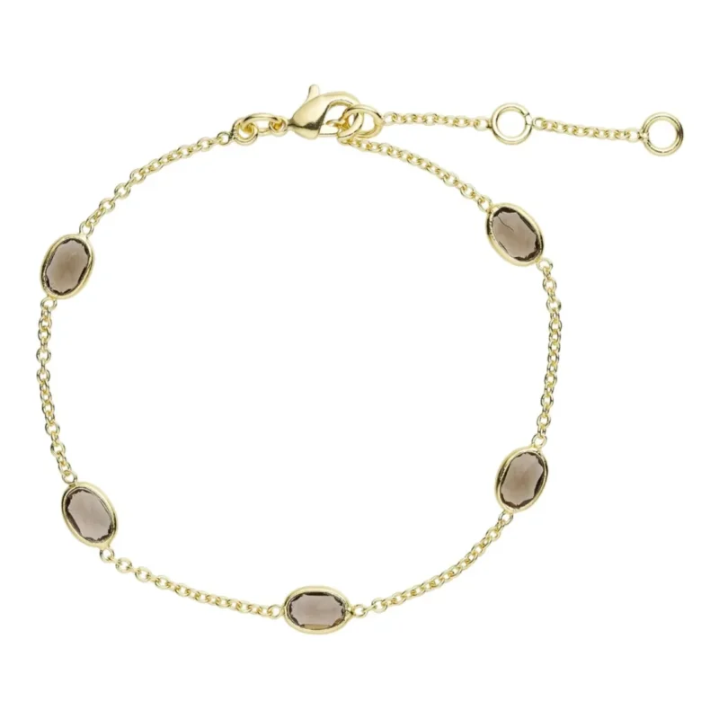 Jade Smoky quartz bracelet - Pure By Nat - Silverado Jewellery