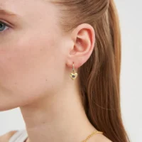 Talisman Eye Heart Hoop Earrings