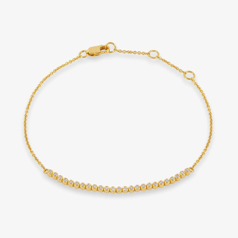 Fine White Sapphire Chain Bracelet