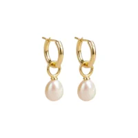 Pearl Charm Hoop Earrings - Silverado Classics - Silverado Jewellery