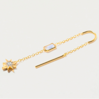 Faye Moonstone Chain Earrings-2 Faye Moonstone Chain Earrings by Shana Gulati
