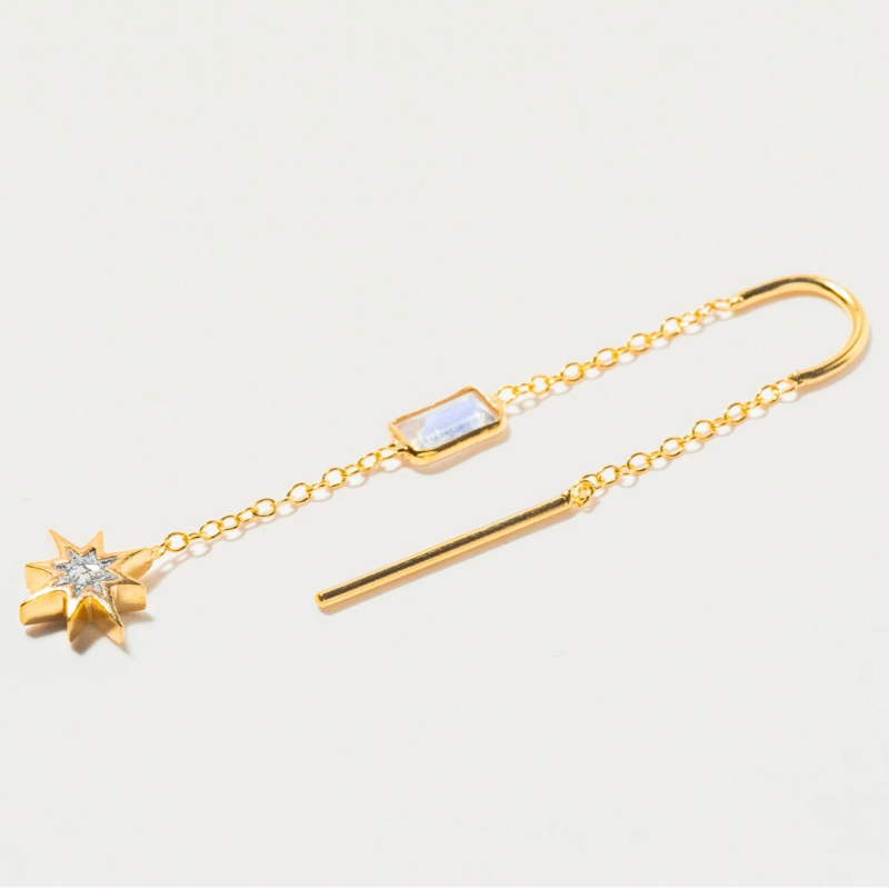 Faye Moonstone Chain Earrings-2 Faye Moonstone Chain Earrings by Shana Gulati