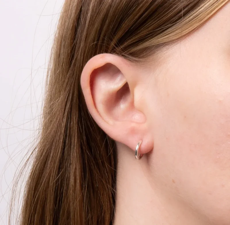 12mm silver huggie hoop earrings - Silverado Classics - Silverado Jewellery