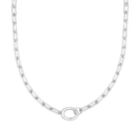 Silver rectangular link Charm Carrier Necklace - Silverado Classics Silver rectangular link Charm Carrier Necklace - Silverado Classics