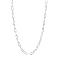 Silver rectangular link Charm Carrier Necklace - Silverado Classics Silver rectangular link Charm Carrier Necklace - Silverado Classics