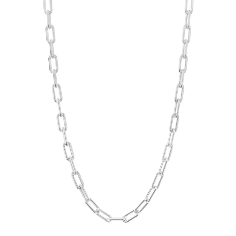 Silver rectangular link Charm Carrier Necklace - Silverado Classics Silver rectangular link Charm Carrier Necklace - Silverado Classics