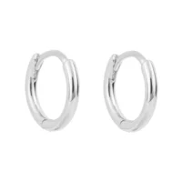12mm silver huggie hoop earrings - Silverado Classics - Silverado Jewellery