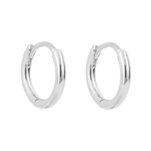 12mm silver huggie hoop earrings - Silverado Classics - Silverado Jewellery