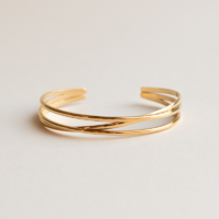 Intertwined Gold Cuff Bracelet