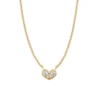 Cubic zirconia heart necklace - Silverado Classics - Silverado Jewellery