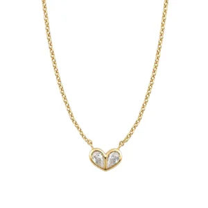 Cubic zirconia heart necklace - Silverado Classics - Silverado Jewellery