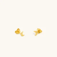 Mini moon stud earrings - One and Eight - Silverado Jewellery