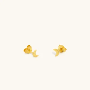 Mini moon stud earrings - One and Eight - Silverado Jewellery