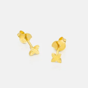 Clover Leaf Stud Earrings - One and Eight - Silverado Jewellery