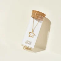 textured open star necklace - One and Eight - Silverado Jewellery