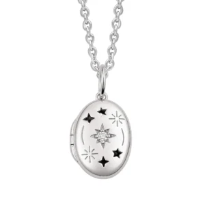 Silver sparkly star locket - Silverado Classics - Silverado Jewellery