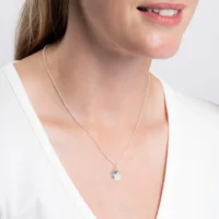 Silver hammered round pendant necklace - Silverado Classics - Silverado Jewellery