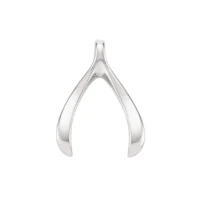 Silver Wishbone Pendant Necklace